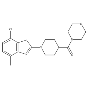 7-Chloro-4-methyl-2-[4-(morpholine-4-carbonyl)piperidin-1-yl]-1,3-benzothiazole结构式
