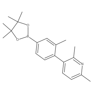 Pyridine, 2,6-dimethyl-3-[2-methyl-4-(4,4,5,5-tetramethyl-1,3,2-dioxaborolan-2-yl)phenyl]- Structure