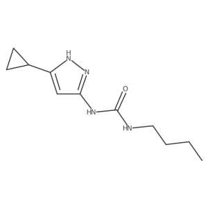 N-Butyl-Na(2)-(5-cyclopropyl-1H-pyrazol-3-yl)urea Structure