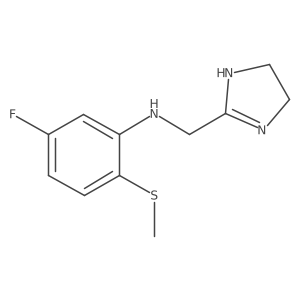 N-[5-Fluoro-2-(methylthio)phenyl]-4,5-dihydro-1H-imidazole-2-methanamine结构式
