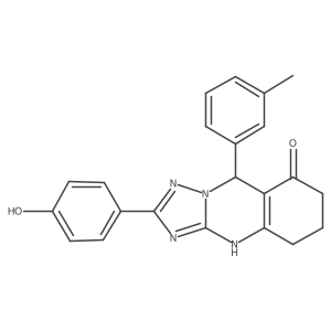 2-(4-hydroxyphenyl)-9-(m-tolyl)-5,6,7,9-tetrahydro-[1,2,4]triazolo[5,1-b]quinazolin-8(4H)-one Structure