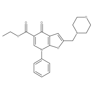 4,7-Dihydro-2-(4-morpholinylmethyl)-4-oxo-7-phenylfuro[2,3-b]pyridine-5-carboxylic acid ethyl ester Structure