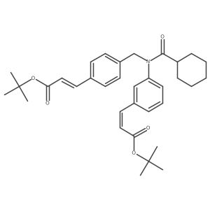 1,1-Dimethylethyl 3-[4-[[(cyclohexylcarbonyl)[3-[3-(1,1-dimethylethoxy)-3-oxo-1-propen-1-yl]phenyl]amino]methyl]phenyl]-2-propenoate Structure
