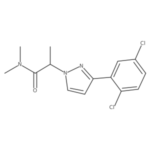 3-(2,5-Dichlorophenyl)-N,N,I+/--trimethyl-1H-pyrazole-1-acetamide结构式