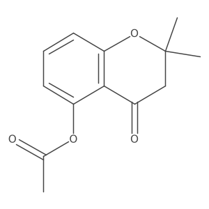 5-(Acetyloxy)-2,3-dihydro-2,2-dimethyl-4H-1-benzopyran-4-one结构式
