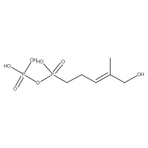(5-Hydroxy-4-methylpent-3-enyl)-phosphonooxyphosphinic acid结构式