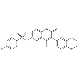 3-(3,4-dimethoxyphenyl)-4-methyl-2-oxo-2H-chromen-6-yl 4-fluorobenzenesulfonate结构式
