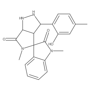 3-(2-hydroxy-4-methylphenyl)-1',5-dimethylspiro[2,3,3a,6a-tetrahydro-1H-pyrrolo[3,4-c]pyrazole-4,3'-indole]-2',6-dione结构式