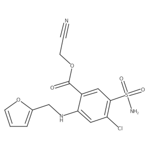 Cyanomethyl 5-aminosulfonyl-4-chloro-2-[(2-furanylmethyl)amino]benzoate结构式