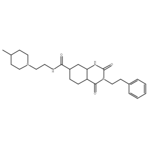 N-[2-(4-methylpiperidin-1-yl)ethyl]-2,4-dioxo-3-(2-phenylethyl)-4a,5,6,7,8,8a-hexahydro-1H-quinazoline-7-carboxamide Structure