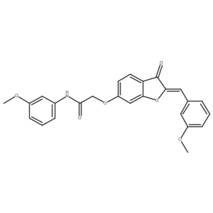 (Z)-2-((2-(3-methoxybenzylidene)-3-oxo-2,3-dihydrobenzofuran-6-yl)oxy)-N-(3-methoxyphenyl)acetamide结构式