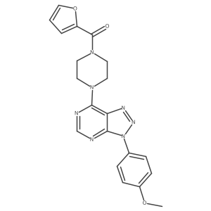 1-(furan-2-carbonyl)-4-[3-(4-methoxyphenyl)-3H-[1,2,3]triazolo[4,5-d]pyrimidin-7-yl]piperazine Structure