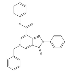 5-benzyl-3-oxo-2-phenyl-N-(pyridin-4-yl)-3,5-dihydro-2H-pyrazolo[4,3-c]pyridine-7-carboxamide结构式