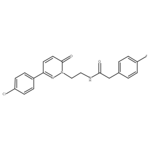 N-(2-(3-(4-chlorophenyl)-6-oxopyridazin-1(6H)-yl)ethyl)-2-(4-fluorophenyl)acetamide结构式