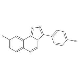 3-(4-Bromophenyl)-9-fluoro[1,2,4]triazolo[4,3-c]quinazoline结构式