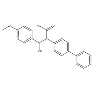 Propionic acid,2(4biphenylyl)3OH3(P-meoph) Structure