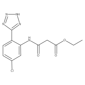 Ethyl 3-{[5-chloro-2-(1h-tetrazol-5-yl)phenyl]amino}-3-oxopropanoate结构式