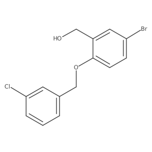[5-Bromo-2-(3-chlorobenzyloxy)phenyl]methanol结构式