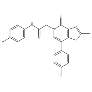 2-(7-(4-chlorophenyl)-2-methyl-4-oxothiazolo[4,5-d]pyridazin-5(4H)-yl)-N-(4-fluorophenyl)acetamide Structure