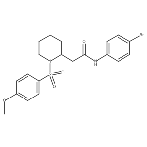 N-(4-bromophenyl)-2-(1-((4-methoxyphenyl)sulfonyl)piperidin-2-yl)acetamide Structure