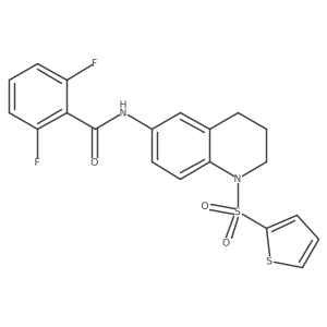 2,6-difluoro-N-(1-(thiophen-2-ylsulfonyl)-1,2,3,4-tetrahydroquinolin-6-yl)benzamide结构式