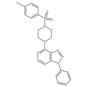 7-(4-((4-chlorophenyl)sulfonyl)piperazin-1-yl)-3-phenyl-3H-[1,2,3]triazolo[4,5-d]pyrimidine结构式