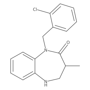 1-[(2-chlorophenyl)methyl]-3-methyl-2,3,4,5-tetrahydro-1H-1,5-benzodiazepin-2-one Structure