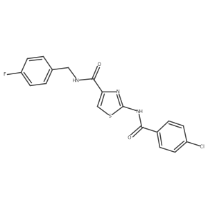 2-(4-chlorobenzamido)-N-(4-fluorobenzyl)thiazole-4-carboxamide Structure