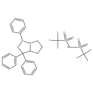 (3aS)-1,3,3-triphenyl-3a,4,5,6-tetrahydropyrrolo[1,2-c][1,3,2]oxazaborole;1,1,1-trifluoro-N-(trifluoromethylsulfonyl)methanesulfonamide Structure
