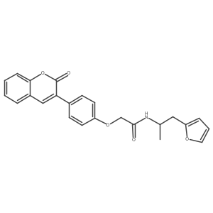N-[1-(furan-2-yl)propan-2-yl]-2-[4-(2-oxo-2H-chromen-3-yl)phenoxy]acetamide结构式