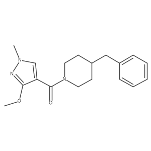 (4-benzylpiperidin-1-yl)(3-methoxy-1-methyl-1H-pyrazol-4-yl)methanone Structure