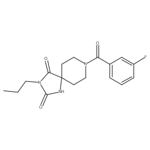 8-(3-Fluorobenzoyl)-3-propyl-1,3,8-triazaspiro[4.5]decane-2,4-dione结构式