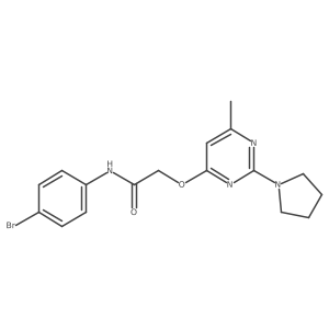N-(4-bromophenyl)-2-{[6-methyl-2-(pyrrolidin-1-yl)pyrimidin-4-yl]oxy}acetamide结构式