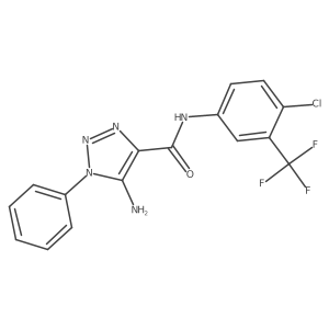 5-amino-N-(4-chloro-3-(trifluoromethyl)phenyl)-1-phenyl-1H-1,2,3-triazole-4-carboxamide Structure