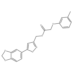 (5-(Benzo[d][1,3]dioxol-5-yl)isoxazol-3-yl)methyl 2-(m-tolyloxy)acetate结构式