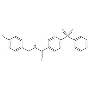 6-(benzenesulfonyl)-N-[(4-fluorophenyl)methyl]pyridine-3-carboxamide Structure