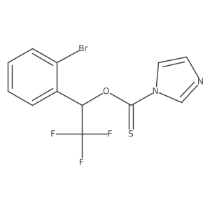 Imidazole-1-carbothioic acid O-[1-(2-bromophenyl)-2,2,2-trifluoroethyl]-ester结构式