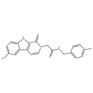 2-(8-bromo-4-oxo-4,5-dihydro-3H-pyrimido[5,4-b]indol-3-yl)-N-(4-methylbenzyl)acetamide Structure