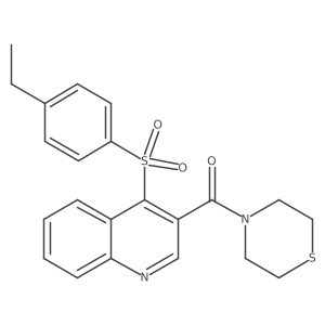(4-((4-Ethylphenyl)sulfonyl)quinolin-3-yl)(thiomorpholino)methanone Structure