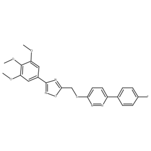 3-(4-Fluorophenyl)-6-({[3-(3,4,5-trimethoxyphenyl)-1,2,4-oxadiazol-5-yl]methyl}thio)pyridazine结构式