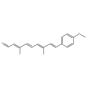 2,4,6,8-Nonatetraenal, 9-(4-methoxyphenyl)-3,7-dimethyl-, (all-E)-结构式