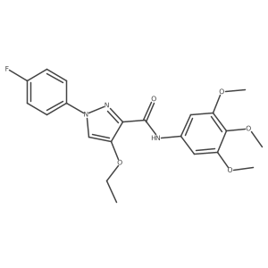 4-ethoxy-1-(4-fluorophenyl)-N-(3,4,5-trimethoxyphenyl)-1H-pyrazole-3-carboxamide Structure