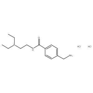 4-(aminomethyl)-N-[2-(diethylamino)ethyl]benzamide dihydrochloride结构式