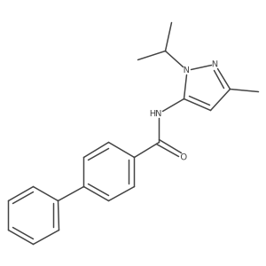 N-(1-isopropyl-3-methyl-1H-pyrazol-5-yl)-[1,1'-biphenyl]-4-carboxamide结构式