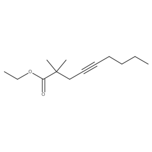 Ethyl 2,2-dimethyl-4-nonynoate结构式