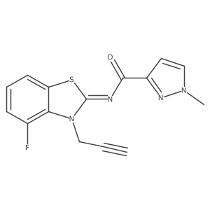 (Z)-N-(4-fluoro-3-(prop-2-yn-1-yl)benzo[d]thiazol-2(3H)-ylidene)-1-methyl-1H-pyrazole-3-carboxamide Structure