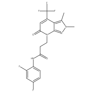 N-(2,4-Difluorophenyl)-2,6-dihydro-2,3-dimethyl-6-oxo-4-(trifluoromethyl)-7H-pyrazolo[3,4-b]pyridine-7-propanamide Structure