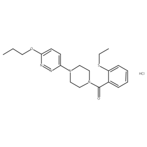 (2-(Ethylthio)phenyl)(4-(6-propoxypyridazin-3-yl)piperazin-1-yl)methanone hydrochloride Structure