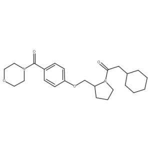 N-({4-[(4-fluorophenyl)sulfonyl]-2,3,4,5-tetrahydro-1,4-benzoxazepin-7-yl}methyl)-N-phenylcyclopropanecarboxamide结构式