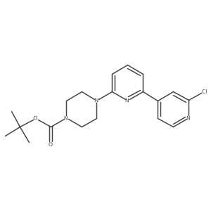 4-(2'-Chloro-[2,4']bipyridinyl-6-yl)-piperazine-1-carboxylic acid tert-butyl ester结构式